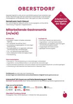 Stellenangebot: Mitarbeitende Gastro