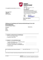 Fremdenverkehrsbeitrag Erklärungsformular