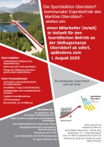 Stellenangebot: Mitarbeit Skiflugschanze