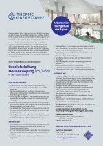 Stellenangebot: Therme Oberstdorf, Bereichsleitung Housekeeping