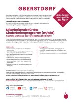 Stellenangebot: Mitarbeitende Kinderferienprogramm
