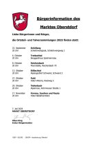 Ortsteil- und Talversammlungen Termine 2025