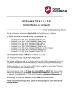 Bekanntmachung Grünlandflächen zur Landpacht zum 01.01.2026