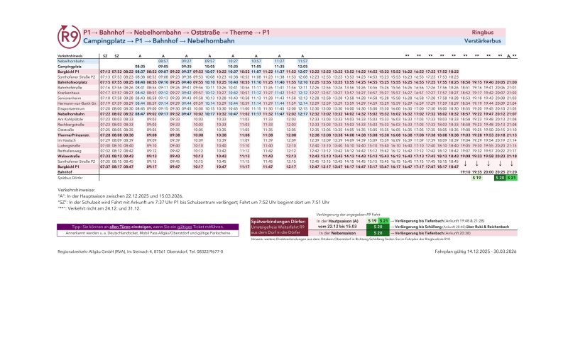 Fahrplan R9