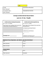 Anzeige verfahrensfreier Bauvorhaben