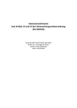 Datenschutzhinweise - Haushalt und Jahresrechnung