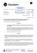 Flächennutzungsplan für den Bereich Oybele - Genehmigung der 2. Änderung