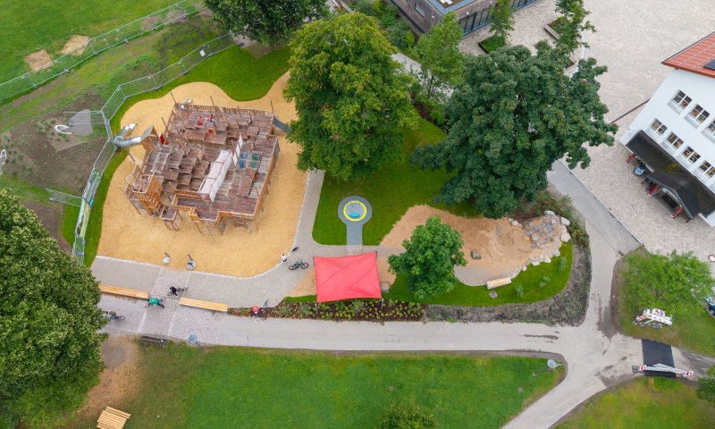Draufsicht Spielplatz