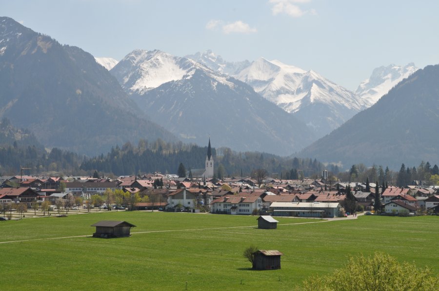 Oberstdorf Ansicht Frühling