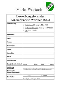 Bewerbungsformular 2023