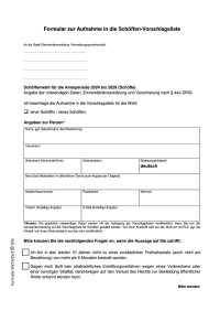 Schöffe Bewerbungsformular 2023