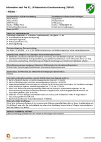 Information nach Art. 13 und 14 Datenschutz- Grundverordnung (DSGVO) Märkte