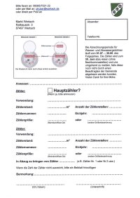 Wasser-Zähler-Ablesung