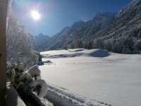 Blick vom Balkon im Winter