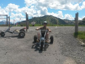 Micha auf dem Mountaincoaster