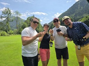 Basti Eckers, Chrissi Fischer, Max Fischer und Moritz Lau