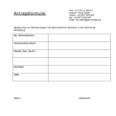 Antrag-Abzäunung