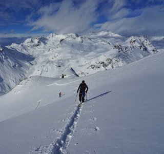 Skitour auf Piz da las Coluonnas, 2.802 m, Julierpass, Schweiz