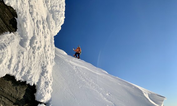 Skitour auf Staluvarri, Kåfjord, Lyngen Alps