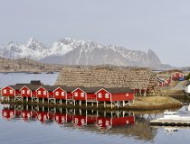 Lofoten, Häuser, Skitour Norwegen