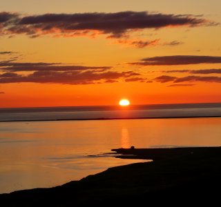 Sonnenuntergang in Nord Island