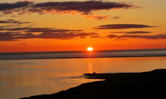 Sonnenuntergang in Nord Island