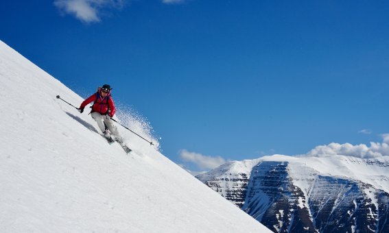 Skitour Island Skifahrer Sauðaneshnjúkar