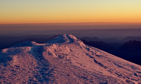 biwak am mt. blanc-gipfel-sonnenuntergang