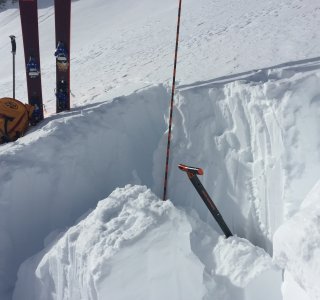 Schneedeckenuntersuchung auf der Zugspitze