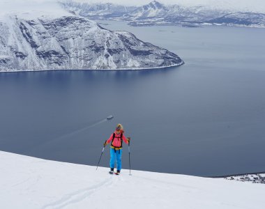 Lyngen Alps, Aufstieg zum Gilliavarri bei Olderdalen