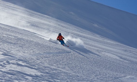 Lyngen Alps, Powder am Jiekkevárri