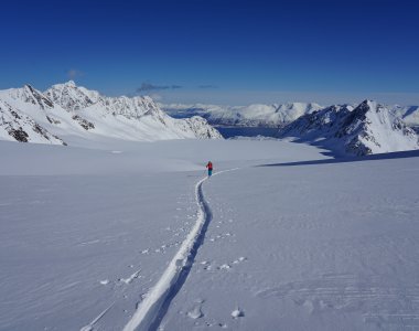 Lyngen Alps, Koppangen, Aufstieg über den Strupbreen