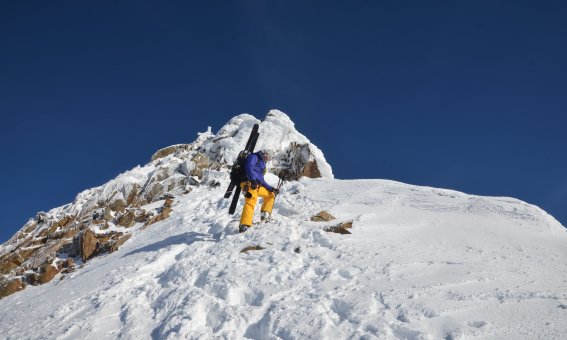 Skitour Wildspitze Gipfelabstieg