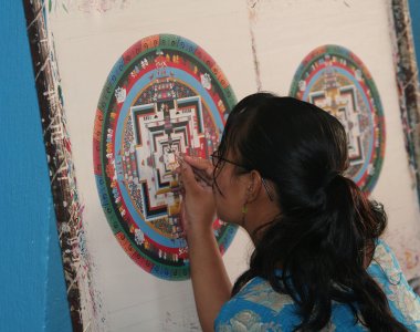 Kathmandu, Thangka Zeichnerin