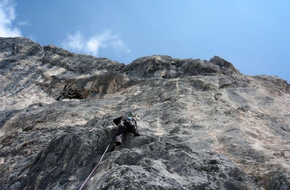 steile Wand, Kletterer
