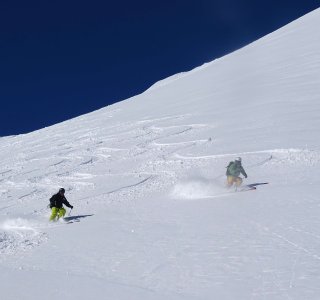 Skiabfahrt im Valle Maira
