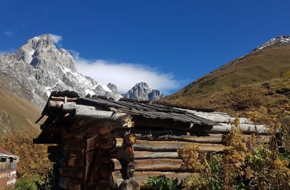 Berghütte, felsen, Himmel