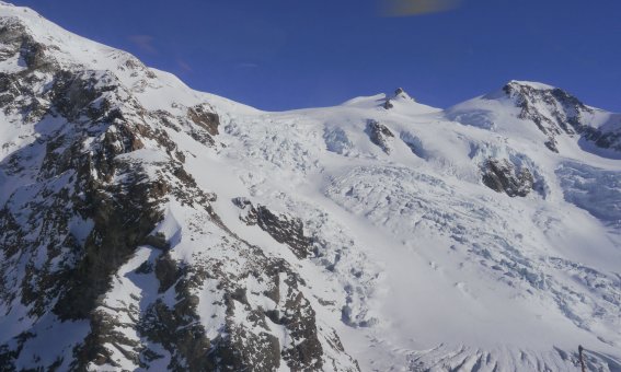 luftaufnahme,mt. rosa, lysgletscher