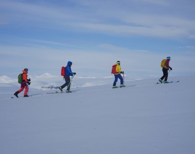 Skitouren Spitzbergen, am Trygghamma Fjord