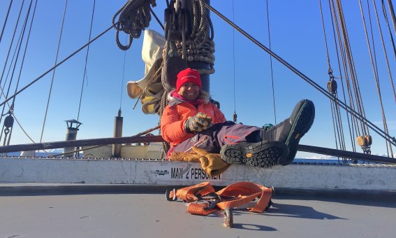 Apres Ski an Deck der Nooderlicht, Skitouren Spitzbergen