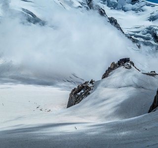 Cosmiqueshütte, Gletscher, Fels