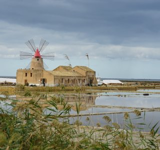 Sizilien Mühle Panorama