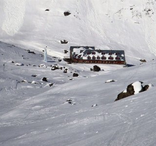 Jamtalhütte, Winter, Skispur