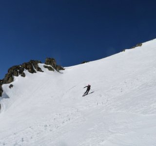 Skitour, Abfahrt, Sonne