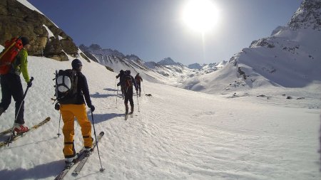 Skitour, Sonne, Gruppe,