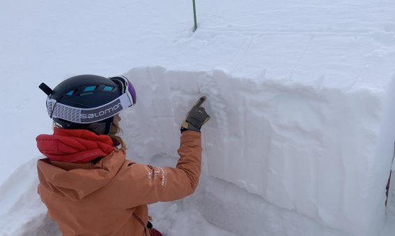 Schneeprofilaufnahme Lawinenkurs