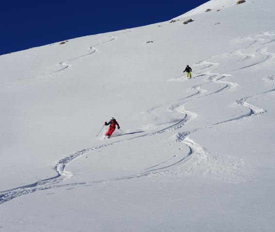 Tiefschneefahren in Livigno