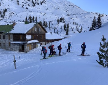 Start an der Vichren Hütte