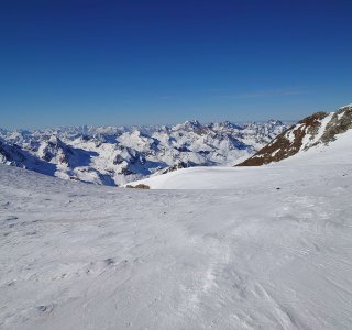 Wildpitze, Aufstiegsspur, Panorama