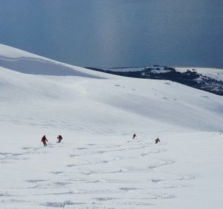 Lyngen Alps SkiAbfahrt Insel Uløya